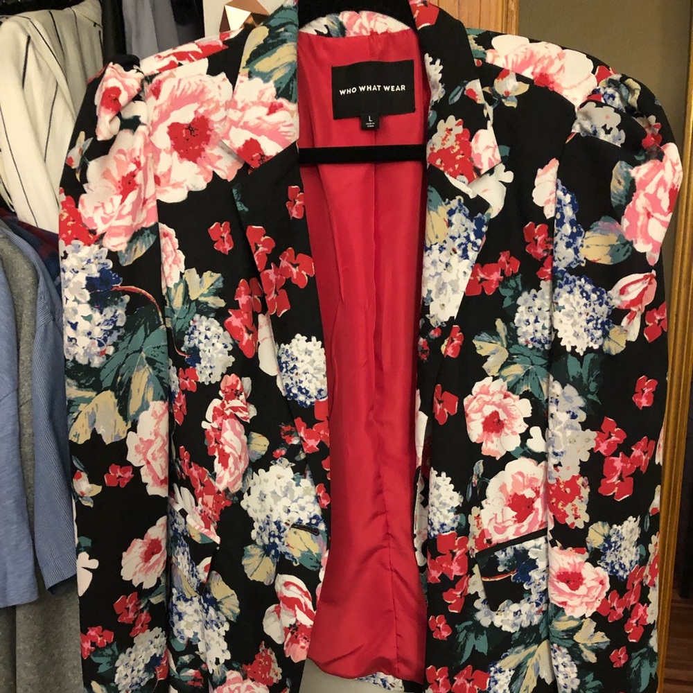 Who What Wear Floral Blazer